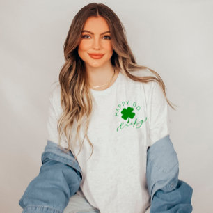 Lycklig Go Lucky Shamrock St. Patrick's Day Unisex T Shirt