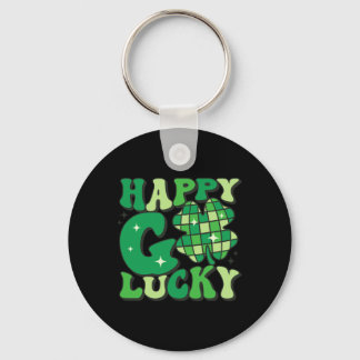 Lycklig Go Lucky Shamrock St patricks day Women Ma Nyckelring
