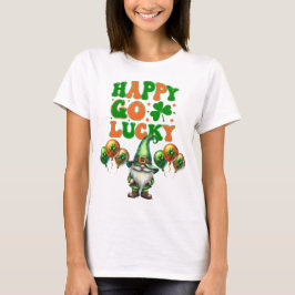 Lycklig Go Lucky St. Patrick's Day Gnome T Shirt