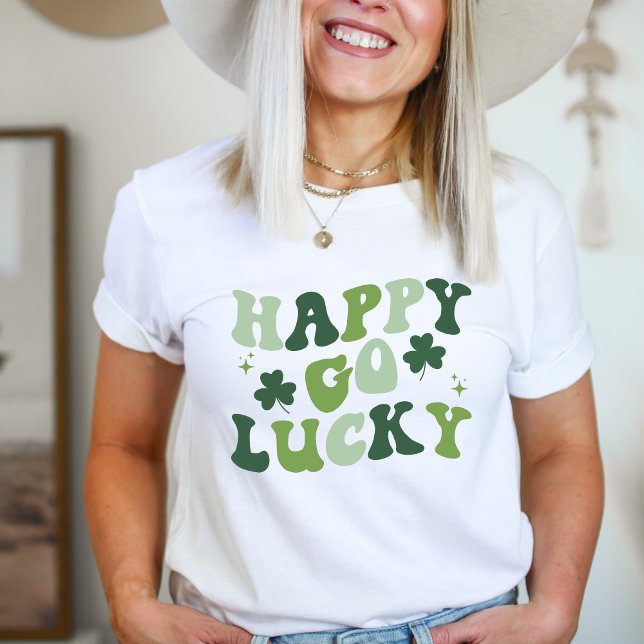 Lycklig Go Lucky St patrick's day Shirt T Shirt (Happy Go Lucky, St. Patrick's Day, Irish Vibes, Shamrock Chic, Luck of the Irish, Festive Tee, Celeb)
