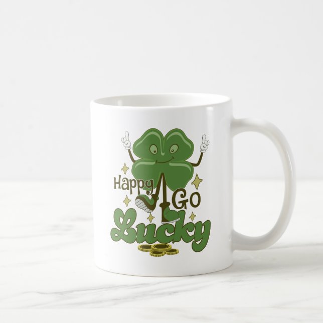 Lycklig Go Lucky St. Patrick's Kaffemugg (Höger)