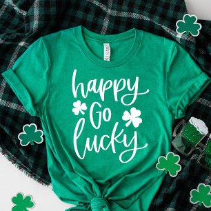 Lycklig Go Lucky Stollig White Typography T Shirt
