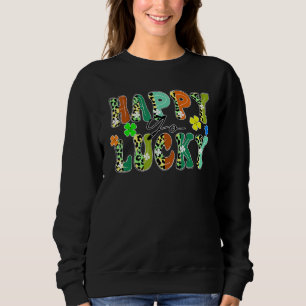 Lycklig Go turtur Leopard design St patrick's day T Shirt