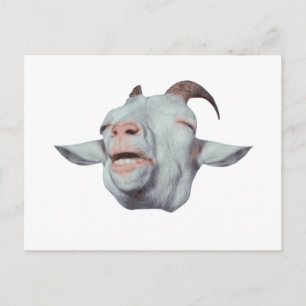 Lycklig Goat är täckt Vykort