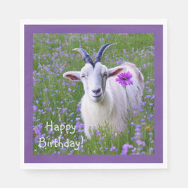 Lycklig Goat Birthday Pappersservett