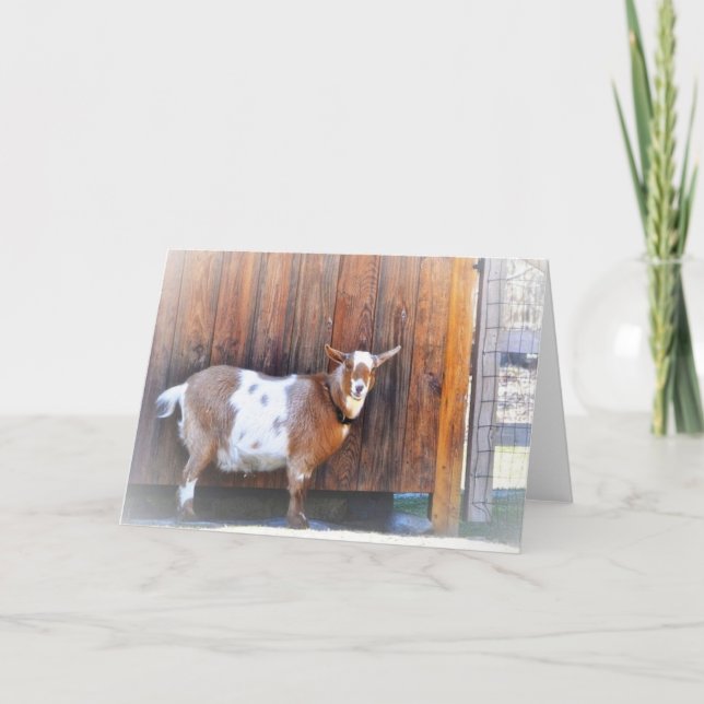 Lycklig Goat Note-kort Kort (Framsida)