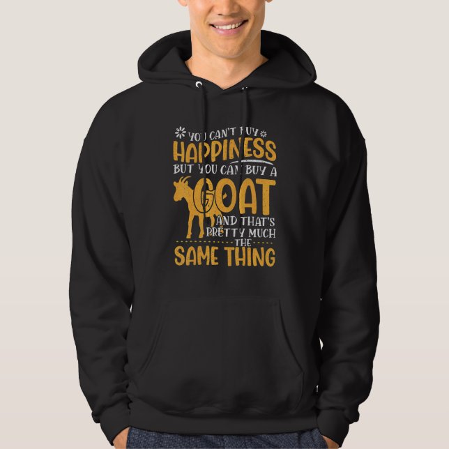 Lycklig Goat Owner som säger Hoodie (Framsida)