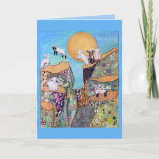 Lycklig Goats Birthday Kort