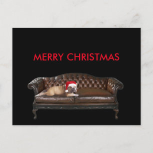 Lycklig God jul Funny Ironic Postcard Helg Vykort