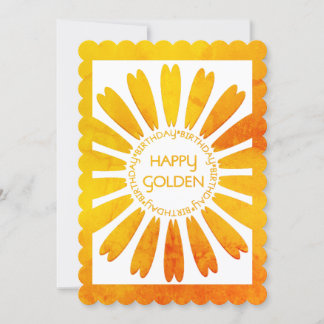 Lycklig Golden Birthday Card Kort