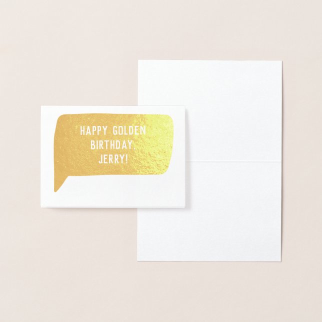 Lycklig Golden Birthday Real Foil Folierat Kort (Display)