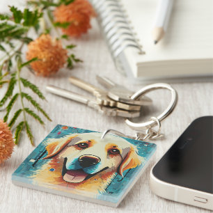 Lycklig Golden Retriever