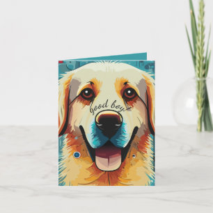 Lycklig Golden Retriever Anteckningskort