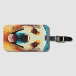 Lycklig Golden Retriever Bagagebricka