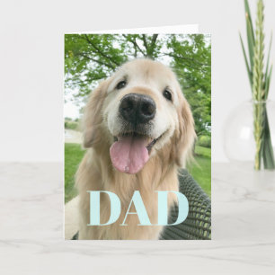 Lycklig Golden Retriever Hund Fars dag Kort
