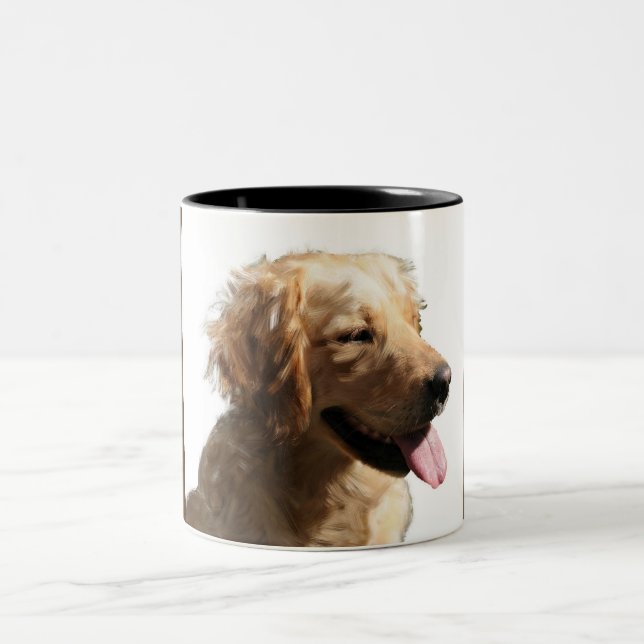 Lycklig Golden Retriever Mugg (Center)