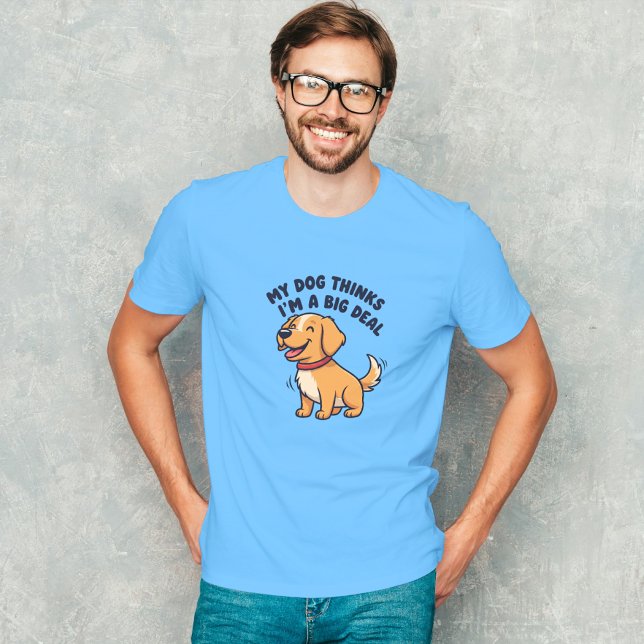 Lycklig Golden Retriever Puppy Tecknad - Big Deal T Shirt (Skapare uppladdad)