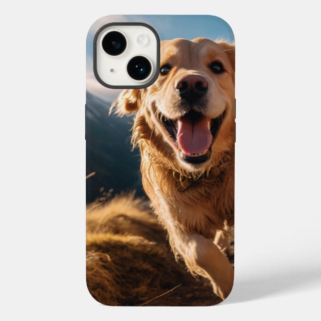Lycklig Golden Retriever Running (Baksida)