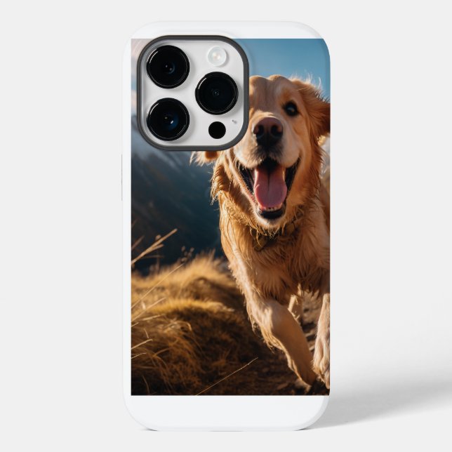 Lycklig Golden Retriever Running (Baksida)