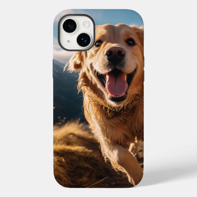 Lycklig Golden Retriever Running (Baksida)