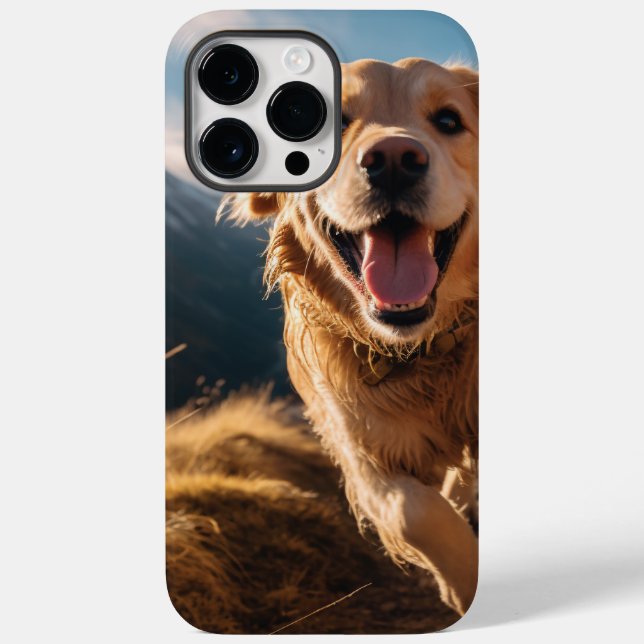 Lycklig Golden Retriever Running (Baksida)