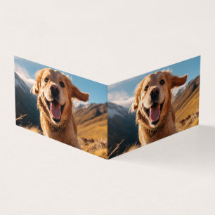 Lycklig Golden Retriever Running Kort