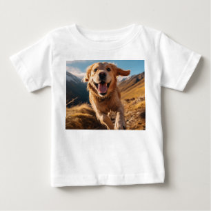 Lycklig Golden Retriever Running T Shirt