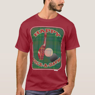 Lycklig Golf Hål Helgdag Roligt Design T Shirt