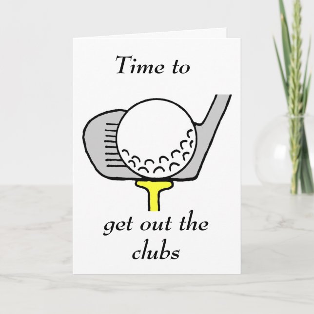 LYCKLIG GOLFER RETIRES ROLIGT CARD FÖR SÄKERHET KORT (Framsida)