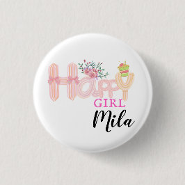 lycklig, gräddtårta knapp