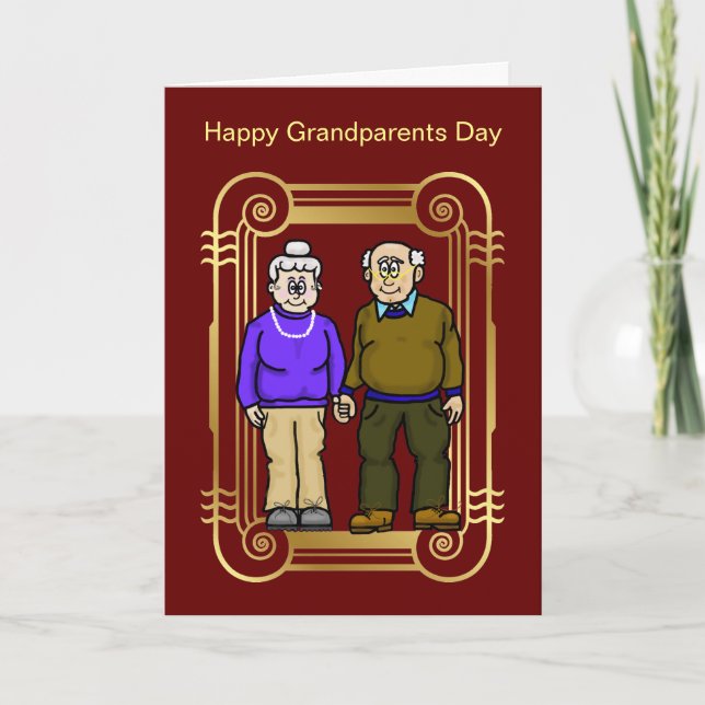 Lycklig Grandföräldrar Day Card Kort (Framsida)