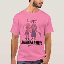 Lycklig Grandföräldrar Day T-Shirt
