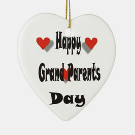 Lycklig Grandparent Day Julgransprydnad Keramik