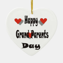 Lycklig Grandparent Day Julgransprydnad Keramik