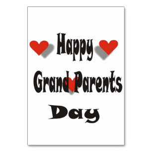 Lycklig GrandParents Day Bordsnummer