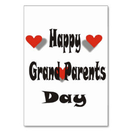 Lycklig GrandParents Day Bordsnummer