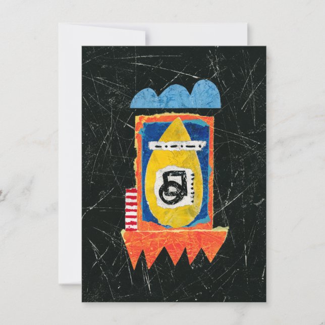 Lycklig Gråter hälsningskort - Abstrakt Art Kort (Framsida)