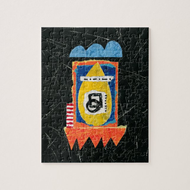 Lycklig Gråter Jigszawa Puzzle - Abstrakt Art Pussel (Vertikal)