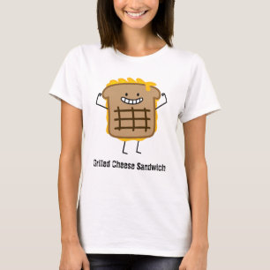 Lycklig grillad ostsmörgås tee shirt