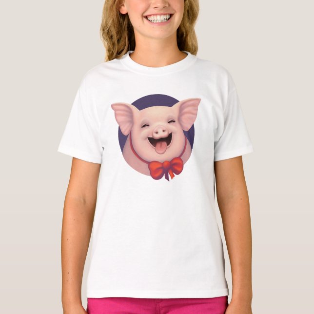 Lycklig Gris-dagen! T Shirt (Framsida)