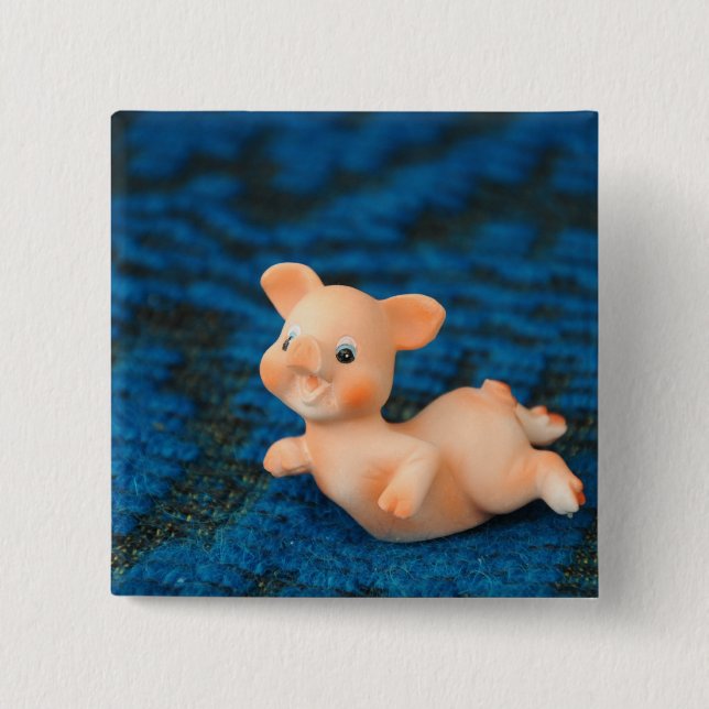 Lycklig gris knapp (Framsida)