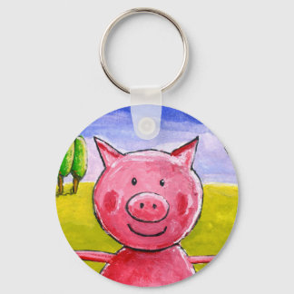 Lycklig Gris Nyckelring