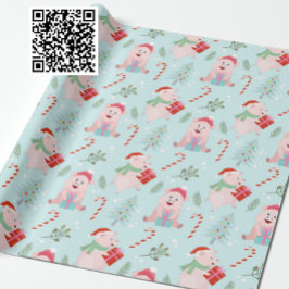 Lycklig Grisar jul Mönster Presentpapper