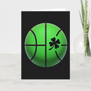Lycklig Grön Basketbollskort Kort