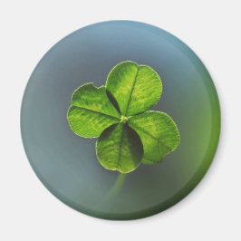 Lycklig Grön Fyrklöver Magnet