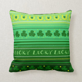 Lycklig grön irländare för dag för St. Patricks Kudde