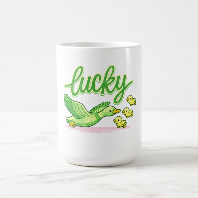 Lycklig grön klöverestetik - Söt Sankt kaffemug Kaffemugg (Center)