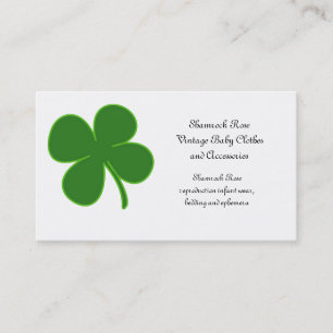 Lycklig grön Shamrock Visitkort