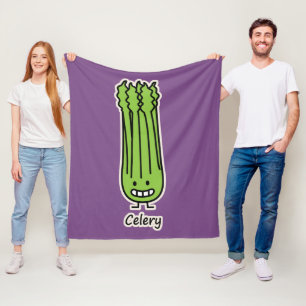 Lycklig grönsak för fiber för grönt för fleecefilt
