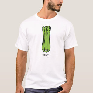 Lycklig grönsak för fiber för grönt för tee shirt
